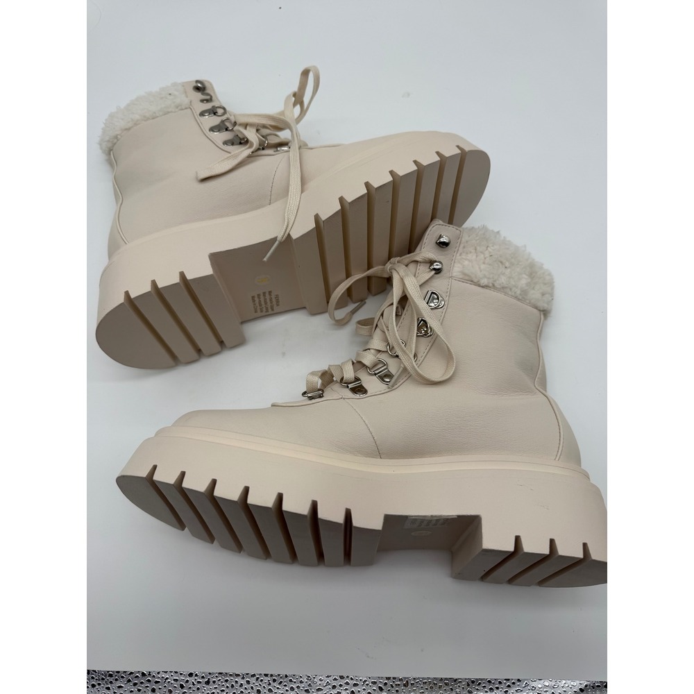 Billini Cream Platform Lug Sole Combat Boots Womens 8